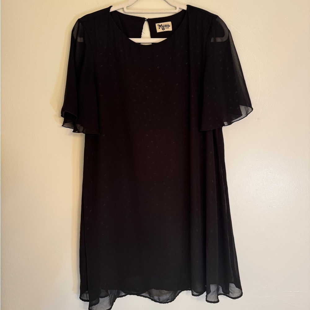 Show me your Mumu Elegant Black Sheer Dress Size L